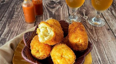 Bolinho de palmito na airfryer