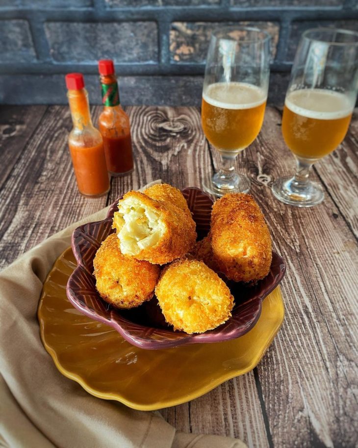 Bolinho de palmito na airfryer