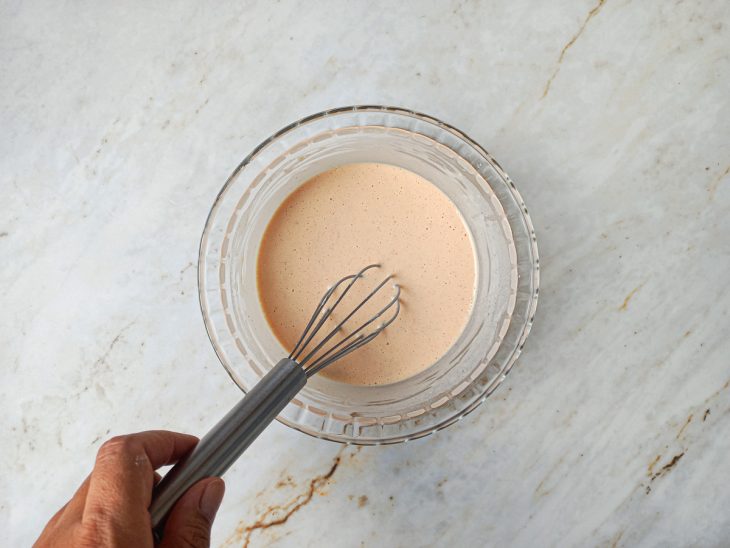 Massa para empanar pronta.