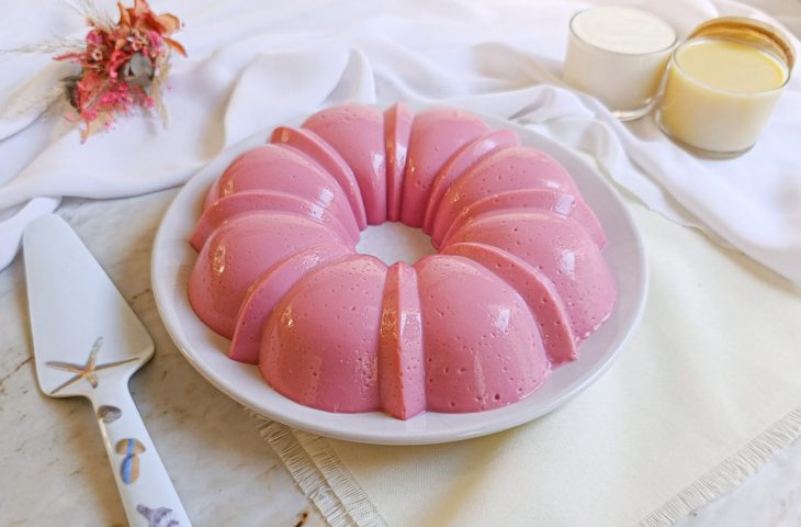 Gelatina cremosa com leite