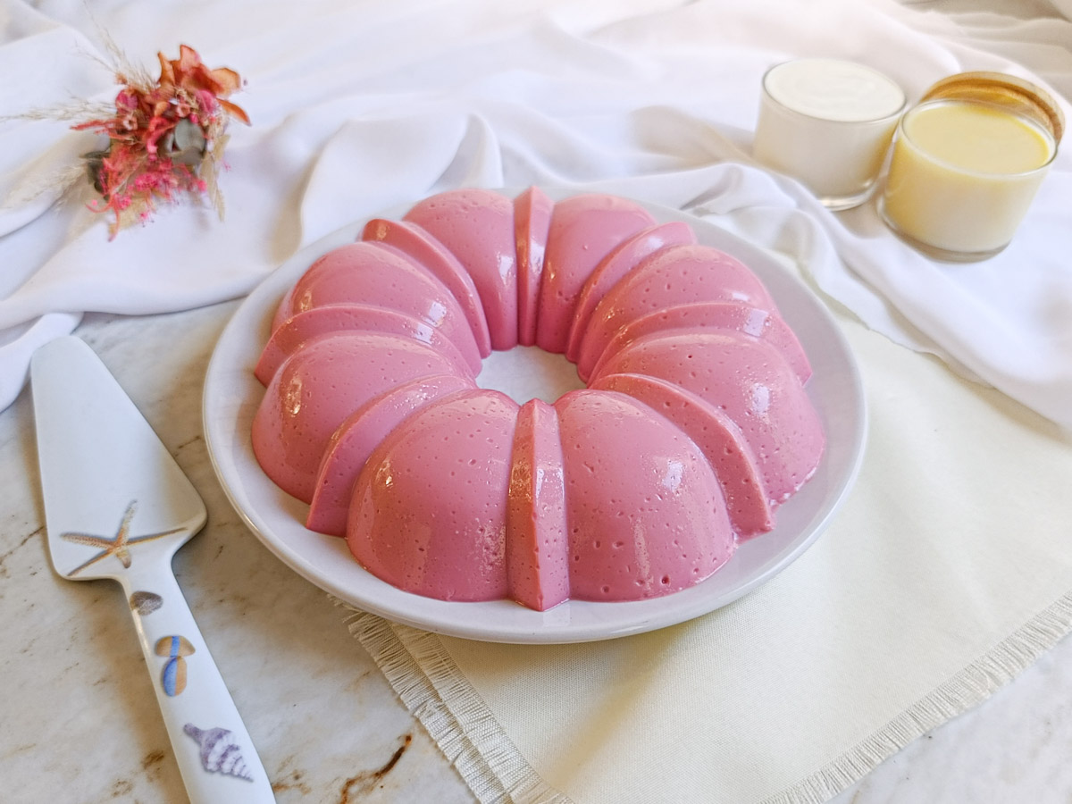 Gelatina cremosa com leite