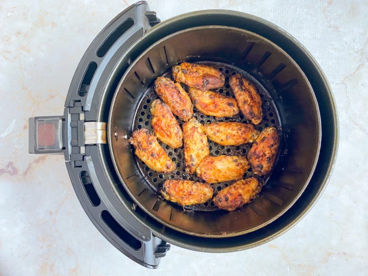 Tulipa de frango na air fryer prontas.