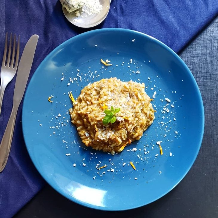 Risoto de carne-seca com moranga