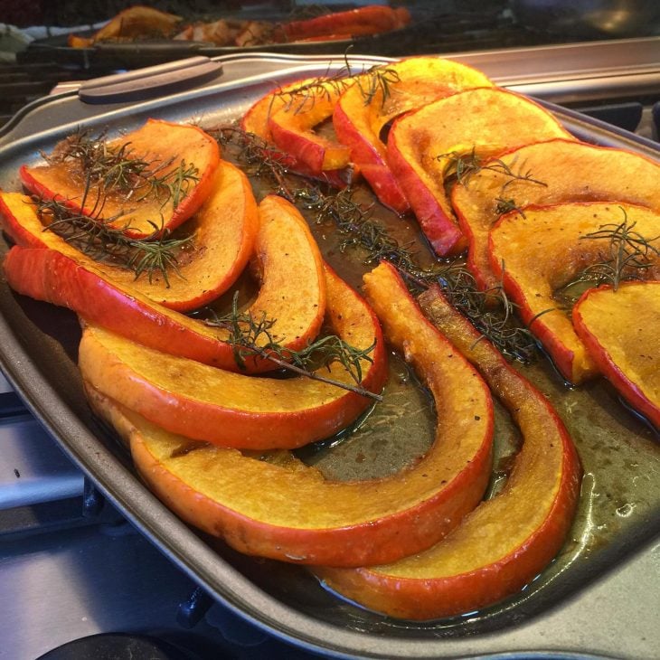 Abóbora assada com açúcar mascavo
