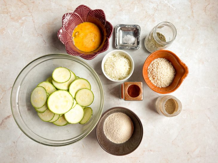 Ingredientes reunidos para o preparo da receita.