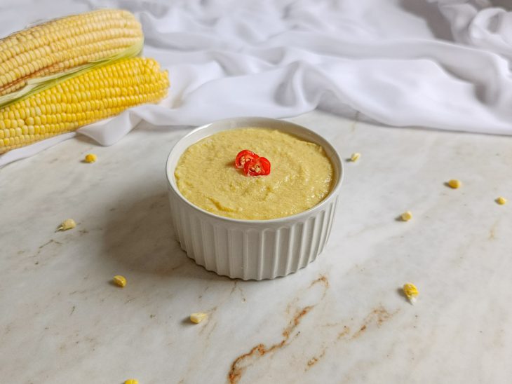 Angu de milho pronto para consumo.