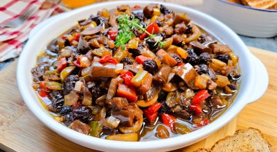 Antepasto de berinjela na air fryer