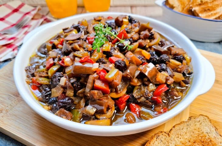 Antepasto de berinjela na air fryer