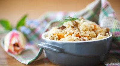 Arroz à grega com presunto