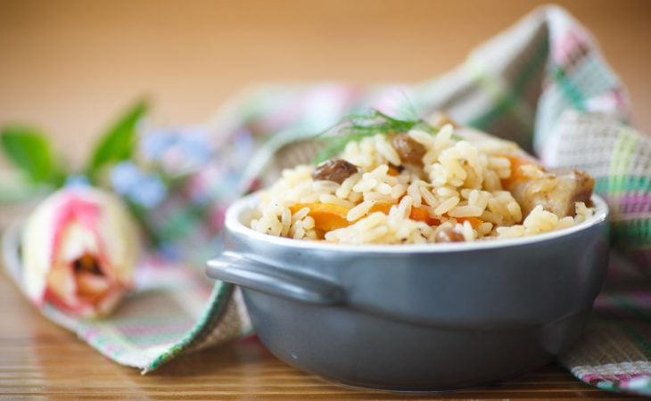 Arroz à grega com presunto