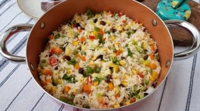 Arroz à grega tradicional