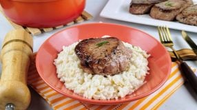 Arroz à piamontese com carne