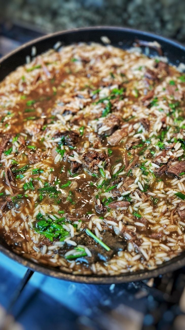 Arroz caldoso de costela