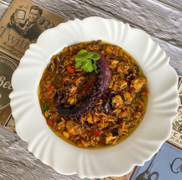 Arroz caldoso de polvo