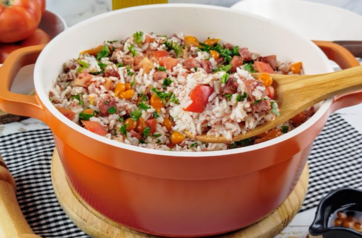 Arroz carreteiro rápido