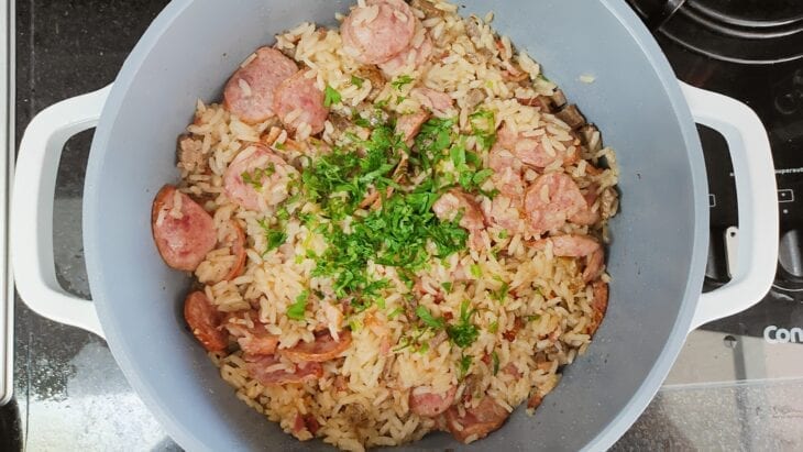 Arroz carreteiro simples