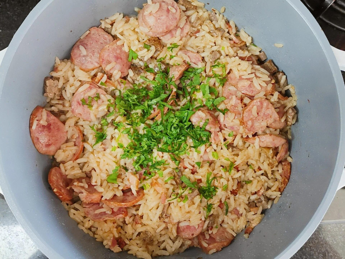 Arroz carreteiro simples