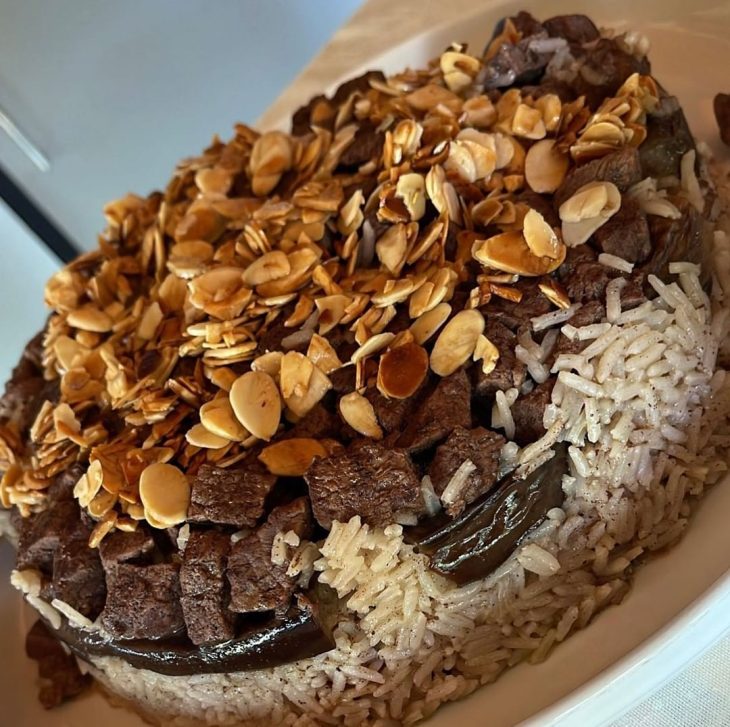 Arroz com berinjela