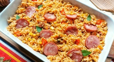 Arroz com calabresa na pressão fácil