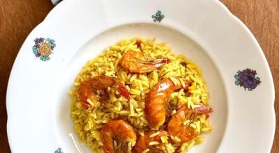 Arroz com camarão seco