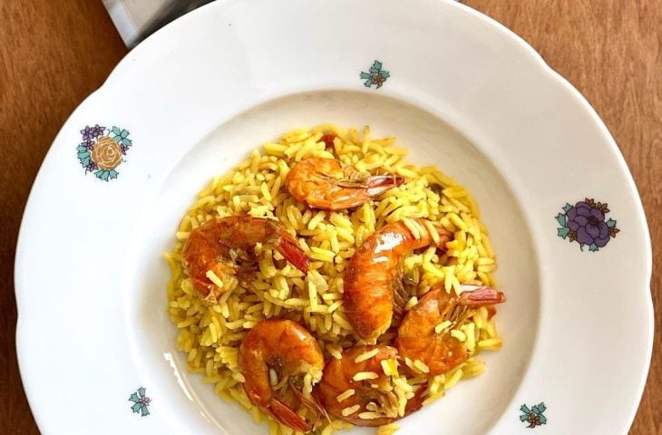 Arroz com camarão seco