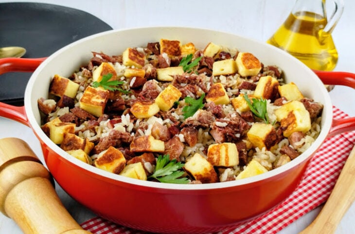 Arroz de carne-seca caprichado