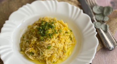 Arroz com creme de pequi