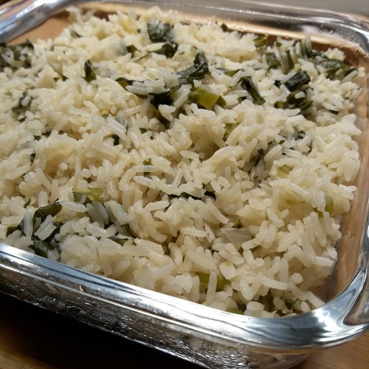 Arroz com espinafre