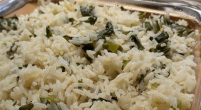Arroz com espinafre