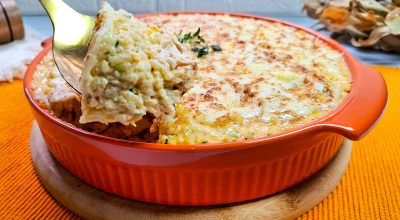 Arroz com frango cremoso