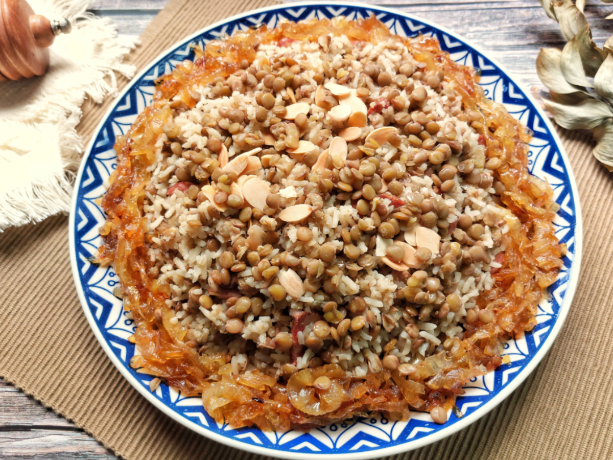 Arroz com lentilha