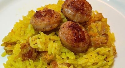 Arroz com linguiça simples