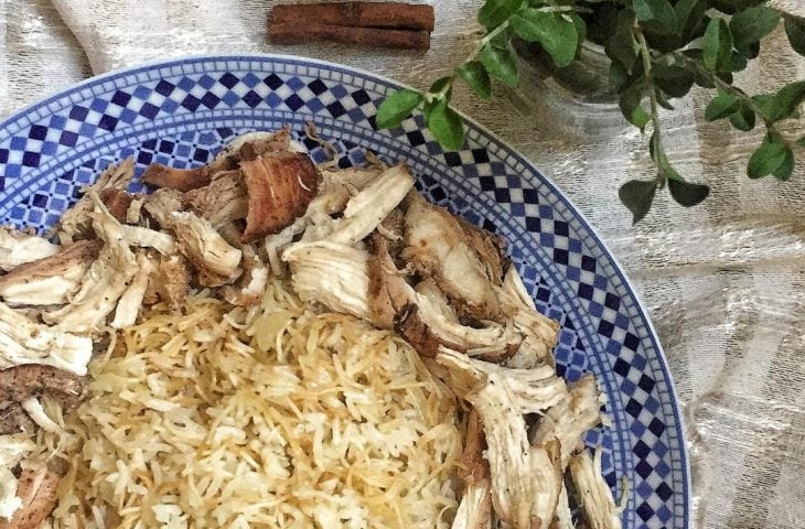 Arroz com macarrão cabelo de anjo