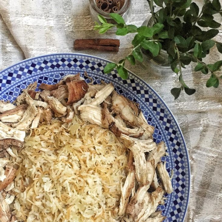 Arroz com macarrão cabelo de anjo