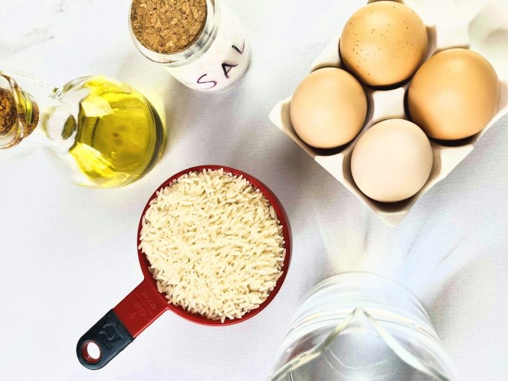 Ingredientes para a receita reunidos.