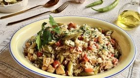 Arroz com quiabo
