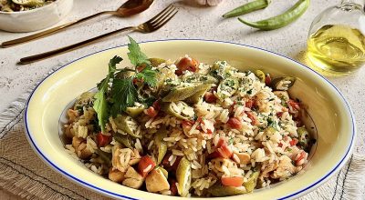 Arroz com quiabo