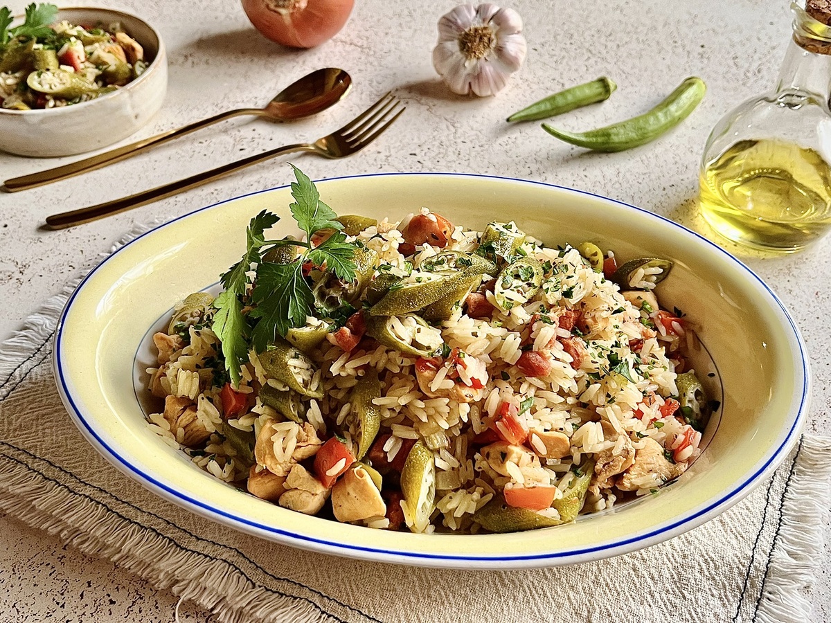 Arroz com quiabo