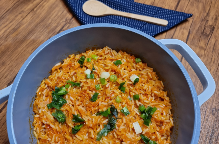 Arroz cremoso com cenoura