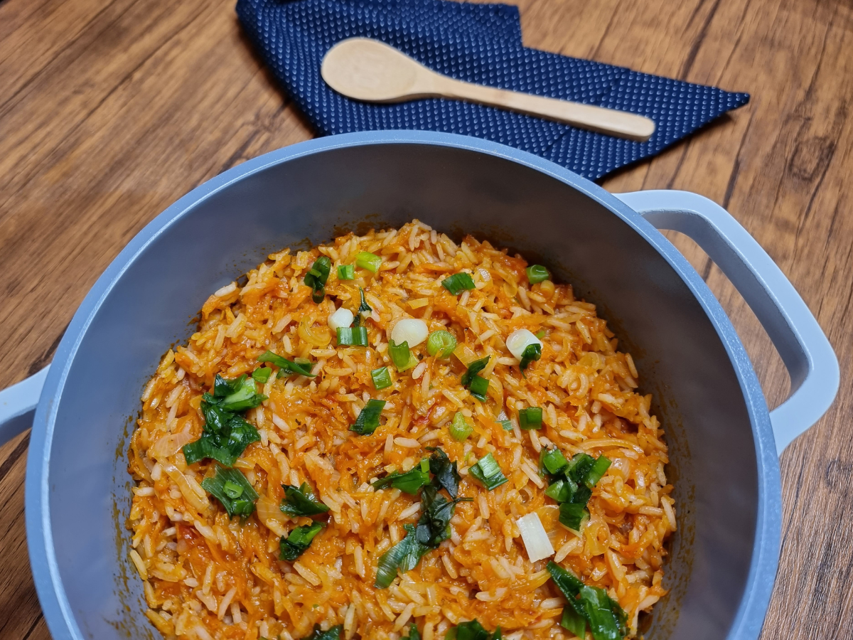 Arroz cremoso com cenoura