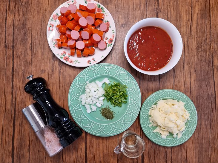 Arroz cremoso com salsicha - Passo a Passo