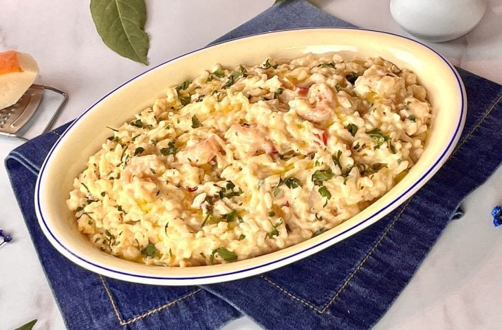 Arroz cremoso de camarão