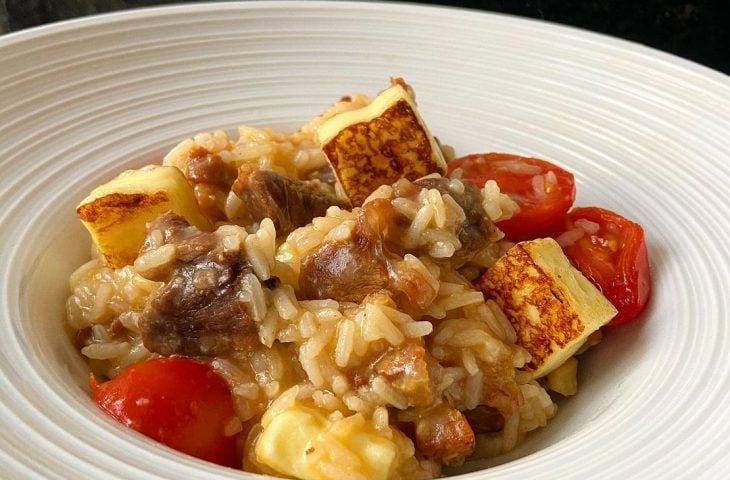 Arroz cremoso de charque