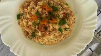 Arroz cremoso de linguiça blumenau