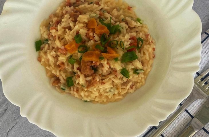 Arroz cremoso de linguiça blumenau