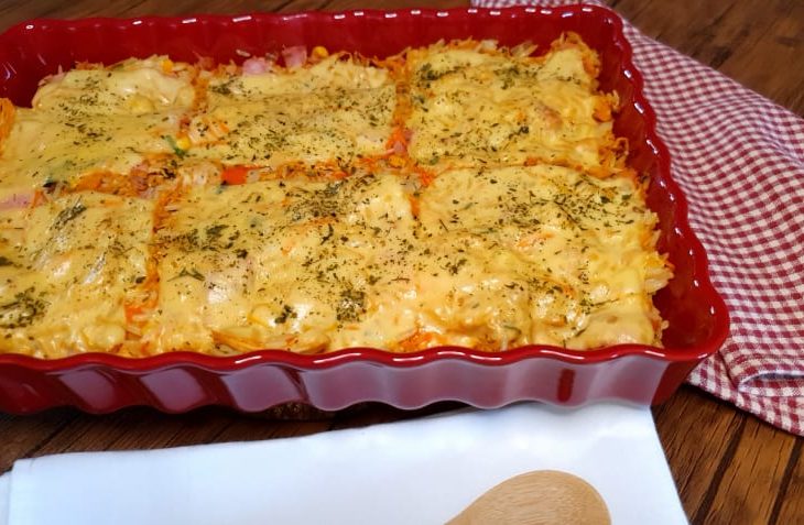 Arroz de forno com frango fácil