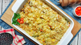 Arroz de forno com frango