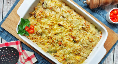 Arroz de forno com frango
