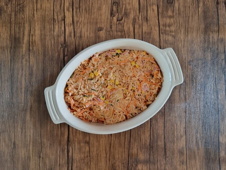 Arroz de forno com frango fácil - Passo a Passo