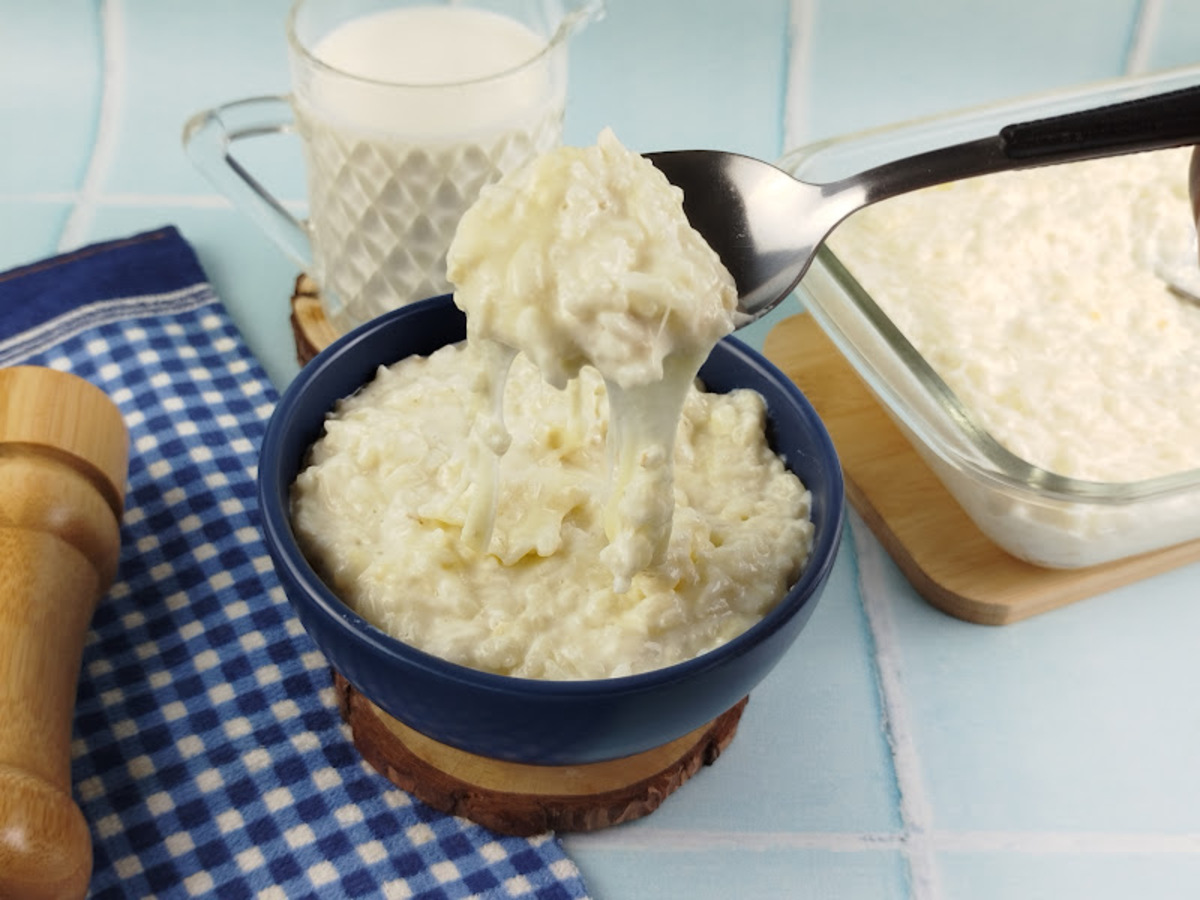 Arroz de leite cremoso